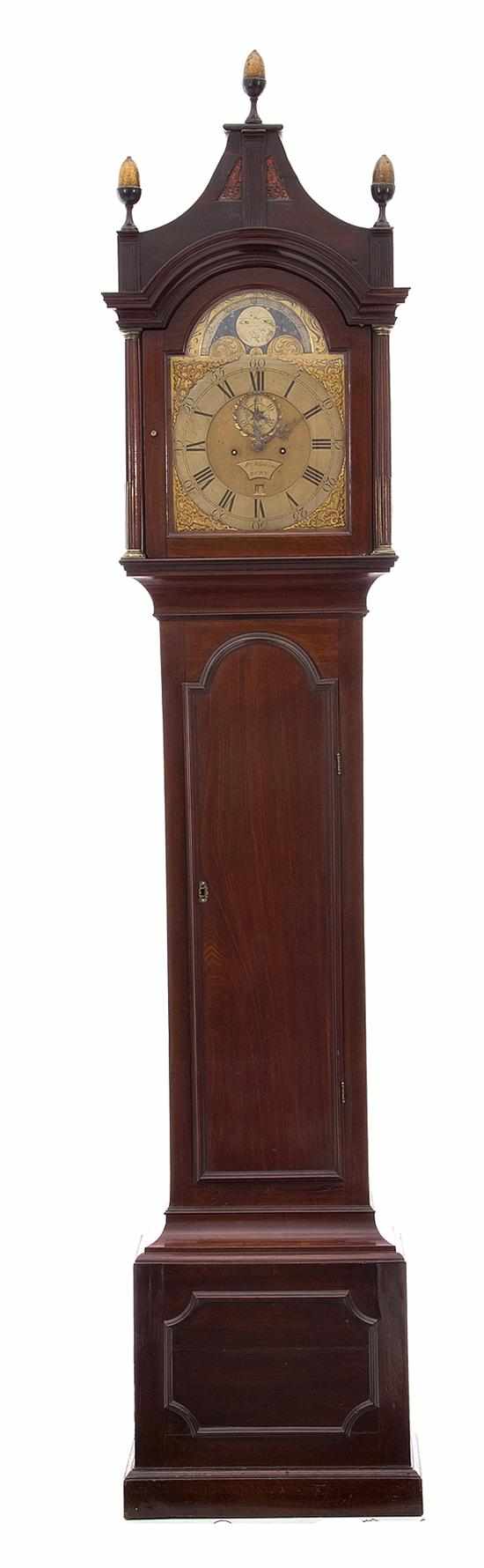 Appraisal: George III mahogany tall case clock late th century pagoda