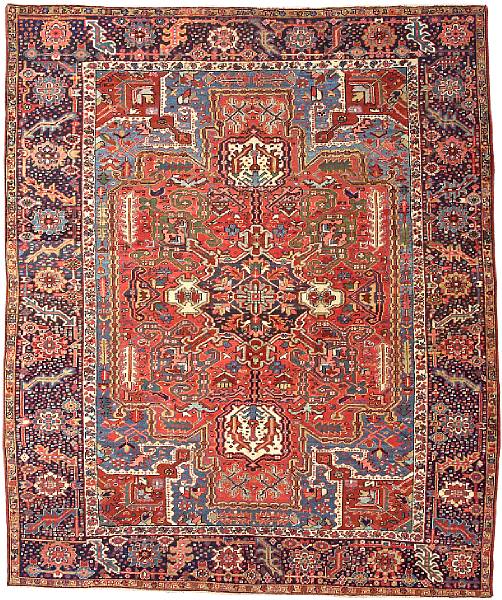 Appraisal: A Heriz carpet Northwest Persia circa size approximately ft in