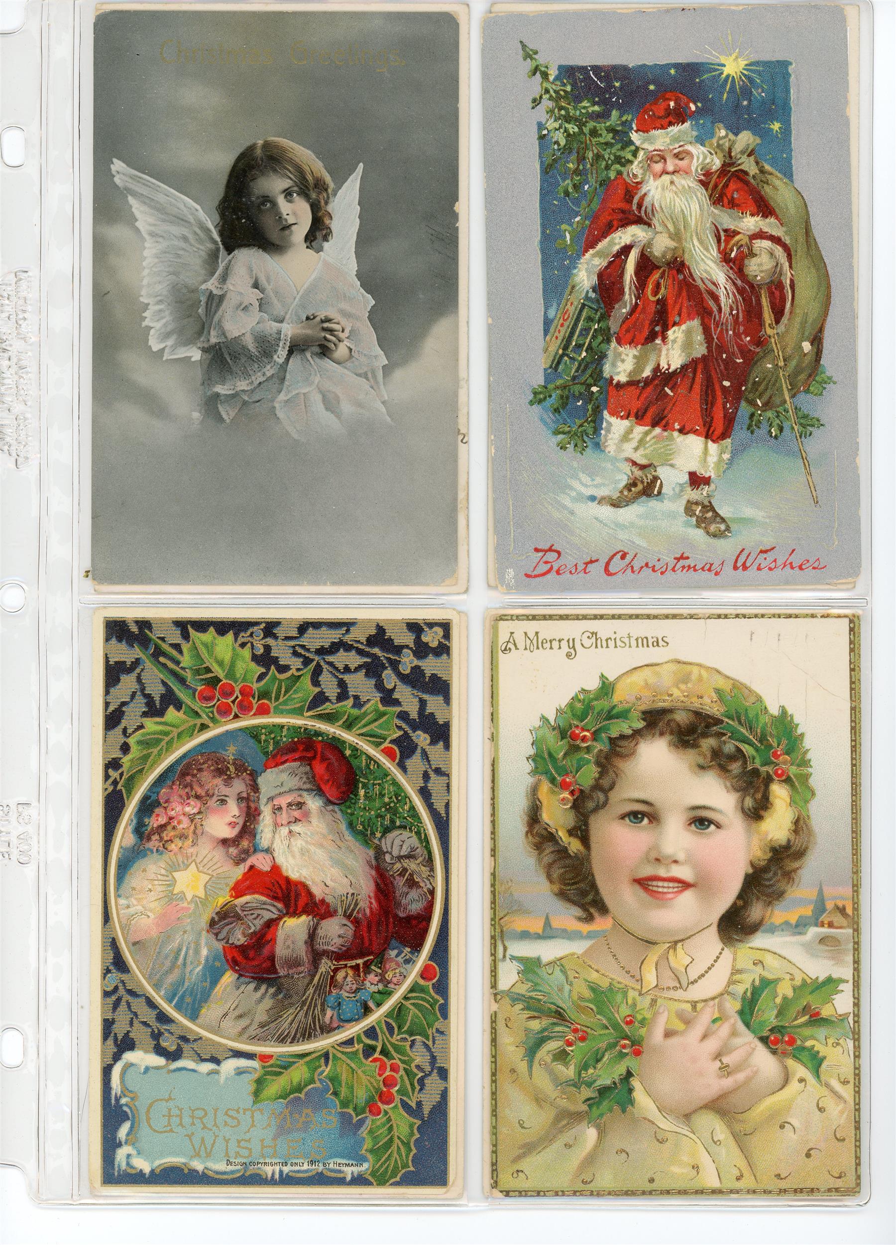 Appraisal: COLLECTION OF CHRISTMAS POSTCARDS Printed in Europe st quarter- th