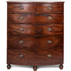 Appraisal: A Federal Style Mahogany Chest of Drawers th Century Height