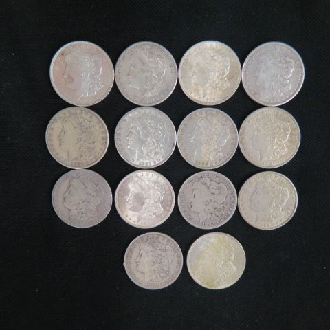 Appraisal: Morgan Silver Dollars to very good to extra fine