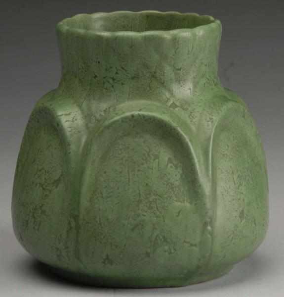 Appraisal: Roseville Chloron Arts Crafts Vase Description With textured matte green