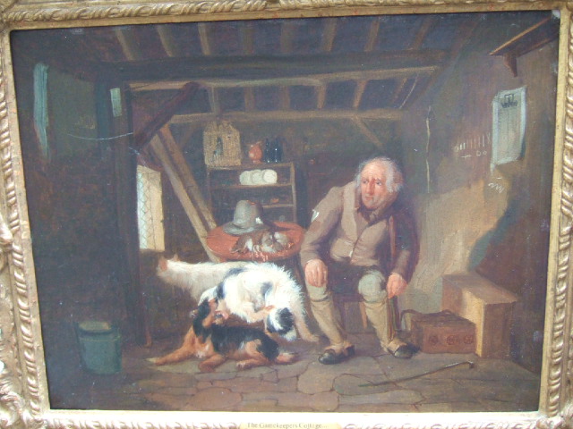 Appraisal: John William North - The Gamekeepers Cottage oil on board