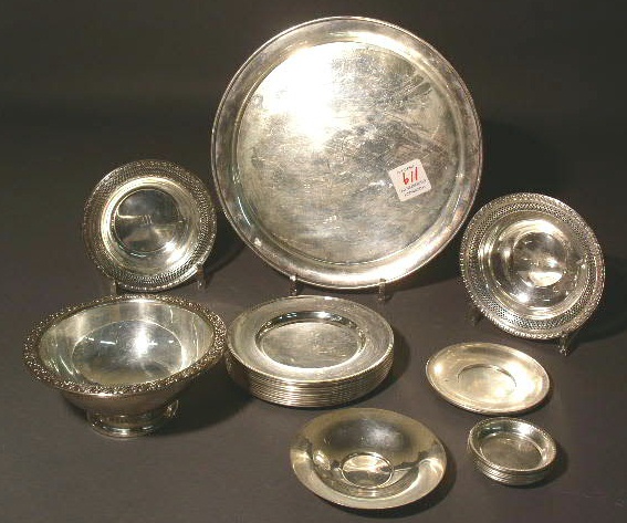 Appraisal: Bag lot of sterling silver- dish d compote twelve sm