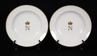 Appraisal: French Edouard Honore porcelain soup plates Lot of French Edouard