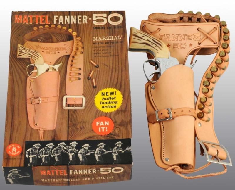 Appraisal: Mattel Fanner Toy Holster Set Description Includes original box with