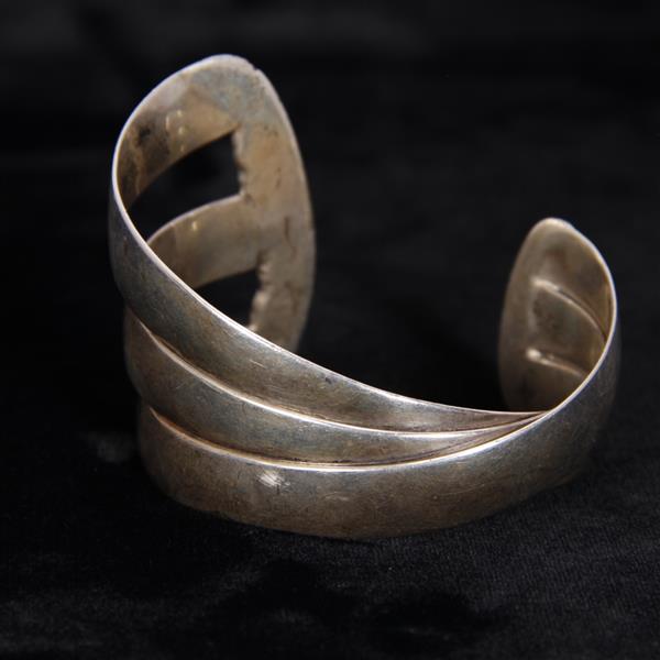 Appraisal: Clarke V Carmen Modernist Sterling Silver Cuff Bracelet widest point