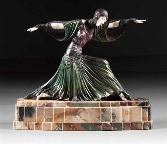 Appraisal: After Dimitri Chiparus Romanian - Exotic Dancer bronze and ivory