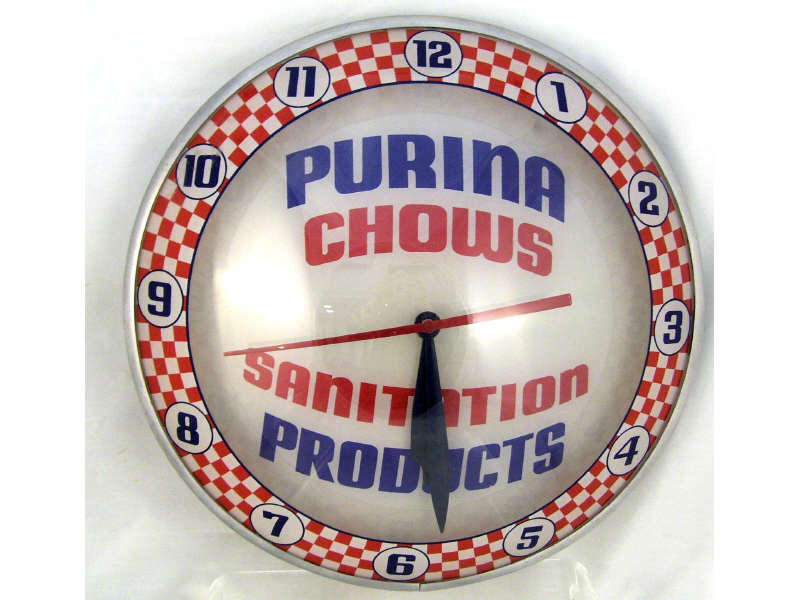 Appraisal: Purina Chows Bubble Face Clock Bubble face clock White background