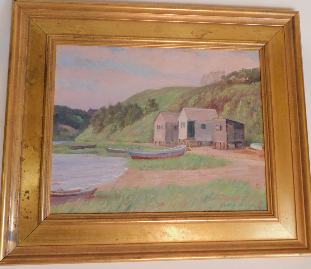 Appraisal: HC DUNBAR CAPE COD PAINTING Oil on board depicting a