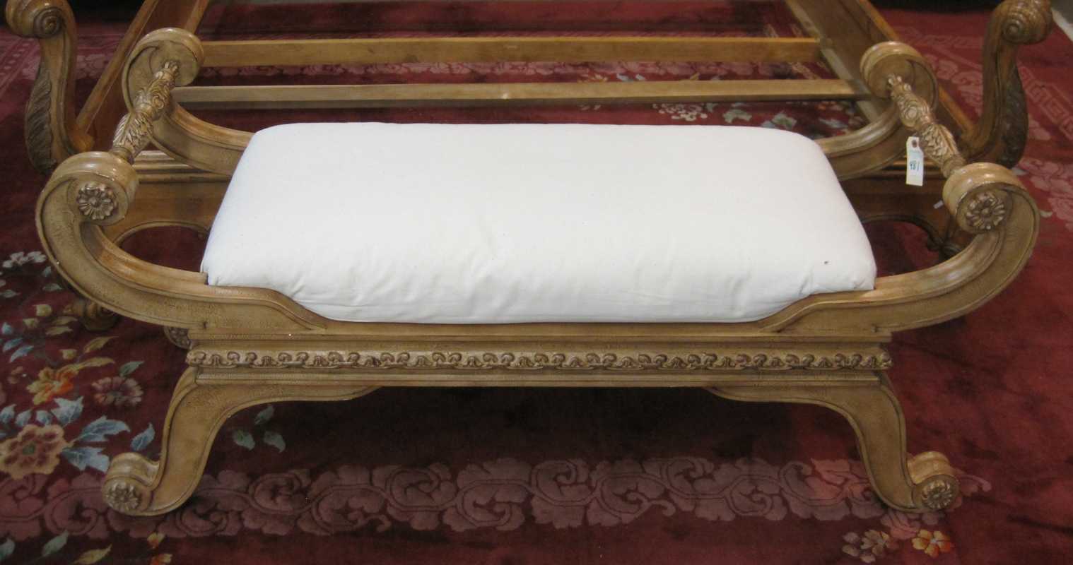 Appraisal: CLASSIC STYLE WINDOW BENCH Gracia Imports recent production L