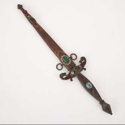 Appraisal: Spanish Jewelled Left Handed Parrying Dagger th century