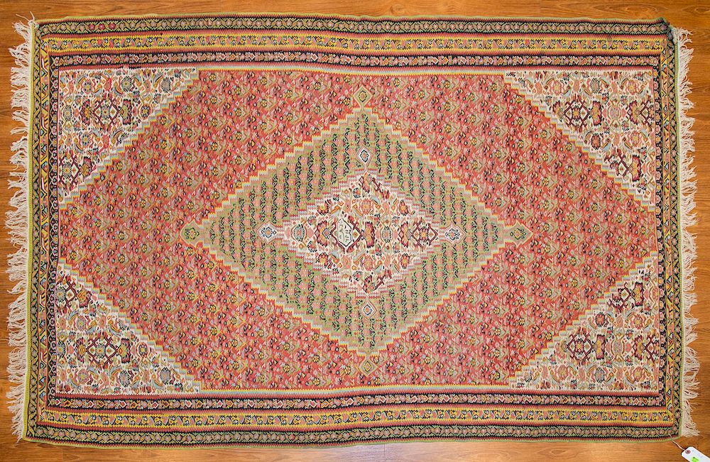 Appraisal: Antique Senneh Kilim rug approx x Persia circa Condition Excellent