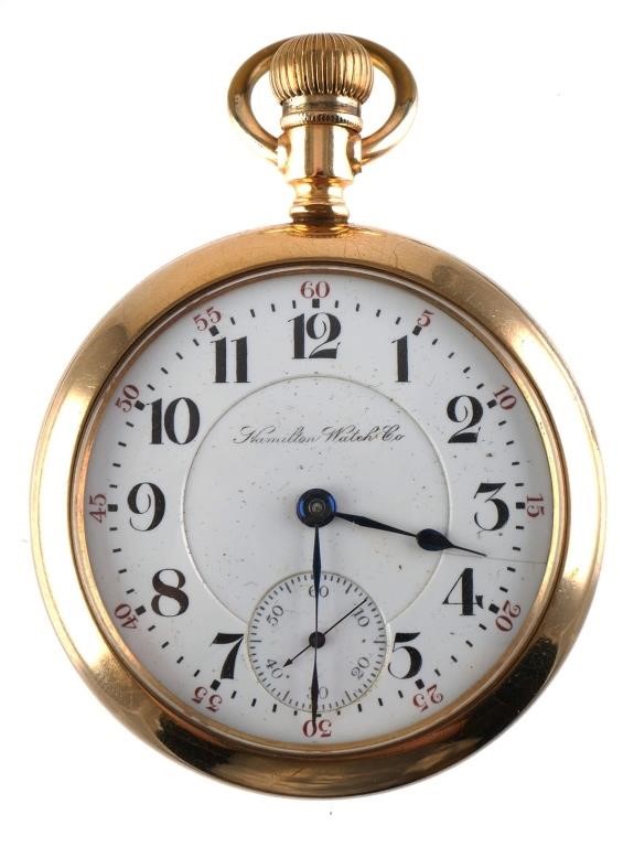 Appraisal: Hamilton Model grade jewel open face pocketwatch Size s Lever