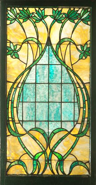 Appraisal: An American stained and leaded glass window last quarter th