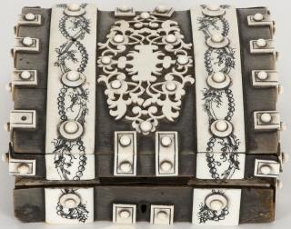 Appraisal: Chaupat or Viz-Gap-Tam Cased Set of Ivory Chips India ca