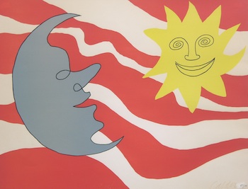 Appraisal: Alexander Calder American - Sun Face Moon Face Lithograph on