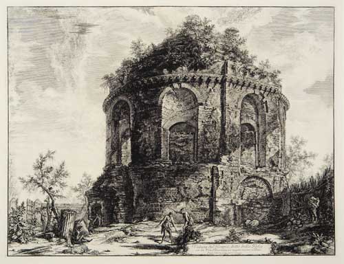 Appraisal: GIOVANNI B PIRANESI Veduta del Tempio detto della Tosse Etching