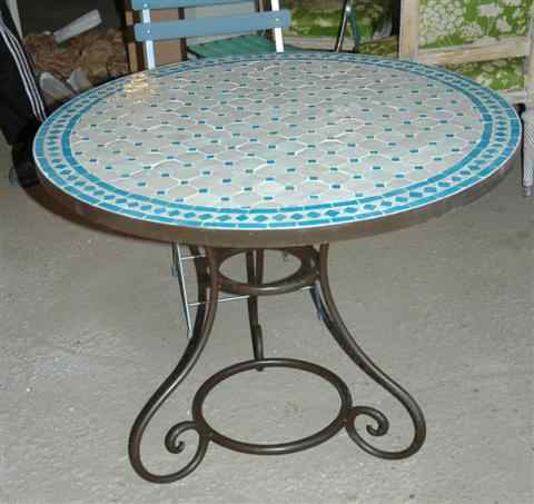 Appraisal: FRENCH MARBLE AND IRON BISTRO TABLE with rounded rectangular white