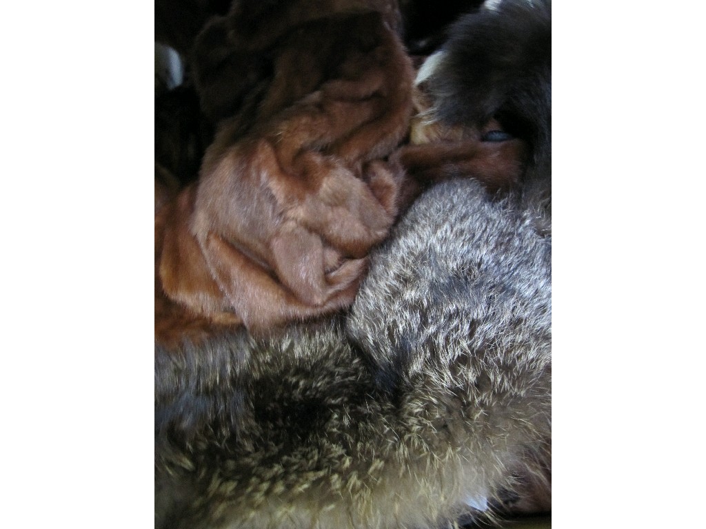 Appraisal: Box of fur coats