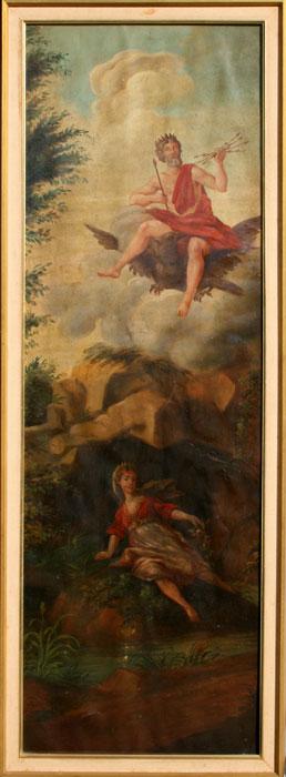 Appraisal: MYTHOLOGICAL OLD MASTER STYLE SCENE WITH ZEUS FIRING LIGHTNING BOLTS