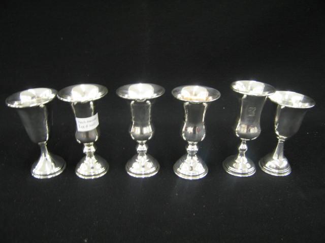 Appraisal: Sterling Silver Judica Type Vodka Cups tallest