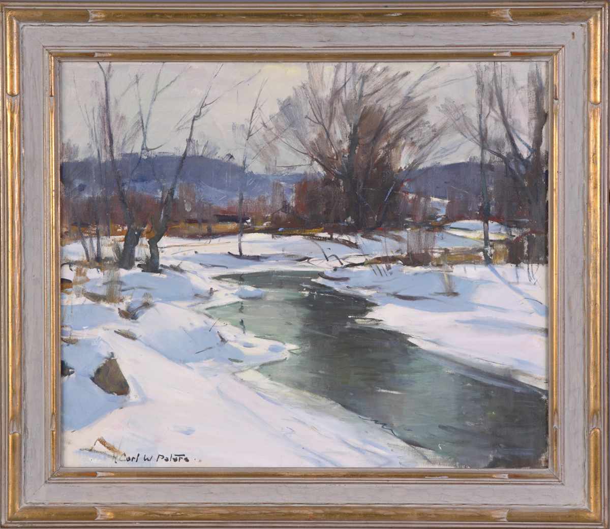 Appraisal: Carl William Peters - Creek in winter A Carl William