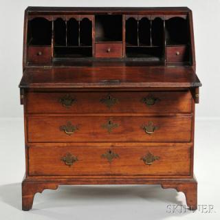 Appraisal: Maple Slant-lid Desk probably Rhode Island c last half th