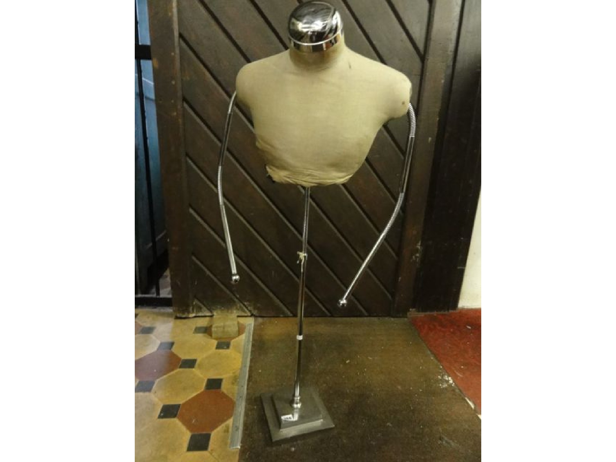 Appraisal: A unusual vintage counter top display manikin half torso with