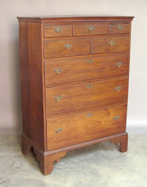 Appraisal: Pennsylvania Queen Anne walnut tall chest ca h w