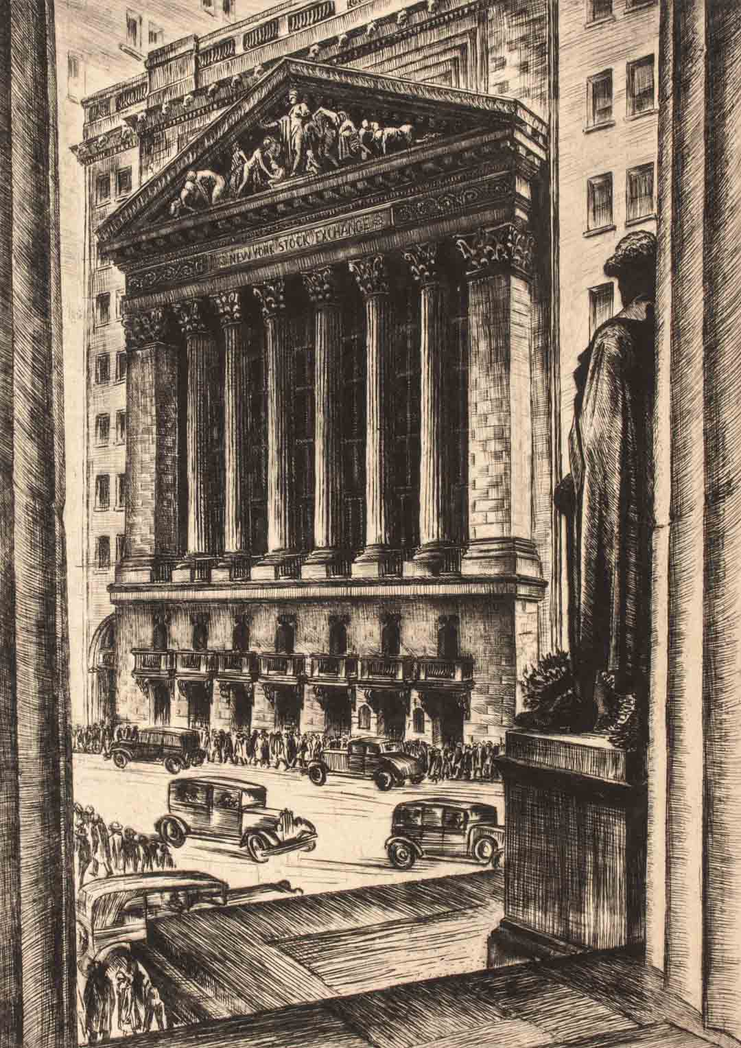 Appraisal: Isaac Friedlander New York Stock Exchange American - Wood engraving