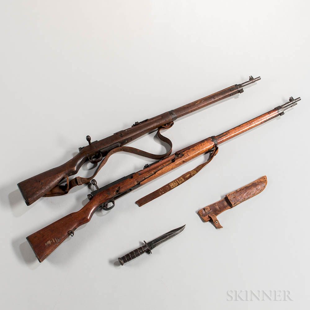 Appraisal: Two Iwo Jima-captured Arisaka Bolt-action Rifles and a U S