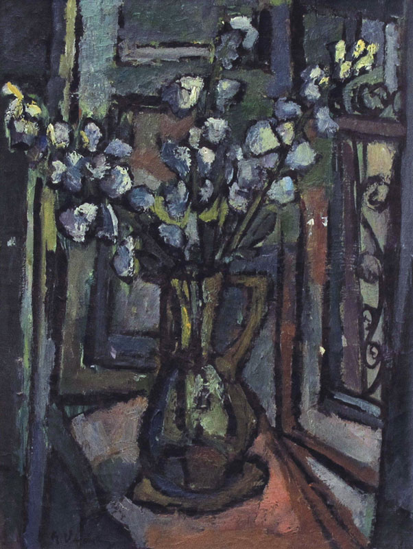 Appraisal: WENDING Erwin American - Modernist Tabletop Floral Still Life Oil