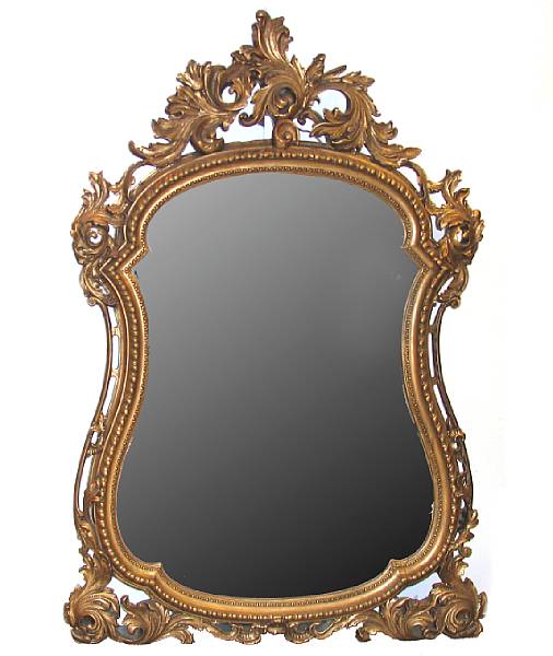 Appraisal: A Louis XVI style gilt and gesso mirror th century