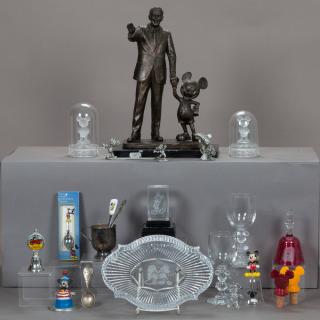 Appraisal: A Miscellaneous Collection of Glass Silver Plated and Pewter Mickey