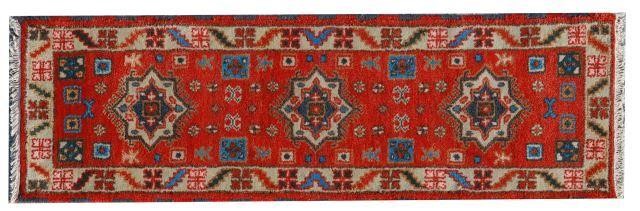 Appraisal: Hand-tied Persian Kazak runner approx ' l ' w