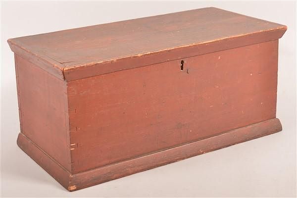 Appraisal: PA th Century Softwood Miniature Chest Pennsylvania th Century Softwood