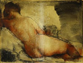 Appraisal: Painting Gregory Gluckman Gregory Gluckman American - Untitled Nude in