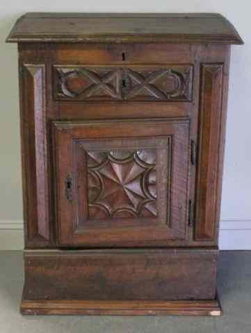 Appraisal: th Century Italian Walnut Cabinet Slant front with one drawer