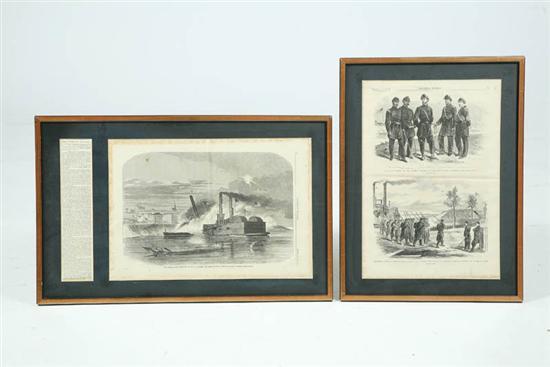 Appraisal: TWO FRAMED HARPER'S WEEKLY PAGES Both from the February th