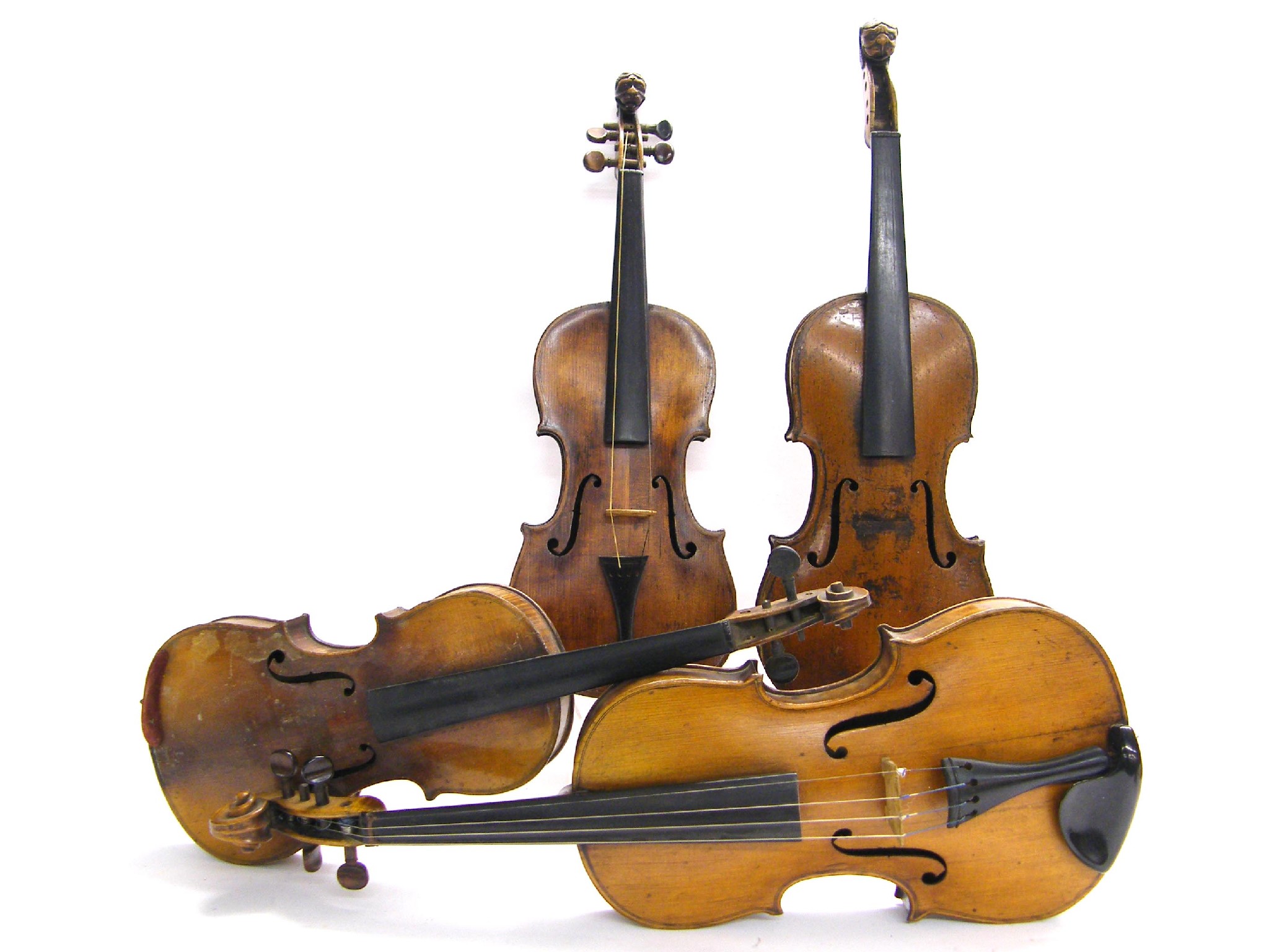 Appraisal: Small Stradivari copy viola in need of restoration cm together