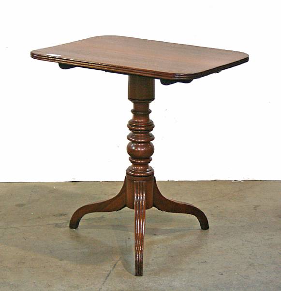 Appraisal: A Federal mahogany tilt top tea table first quarter th