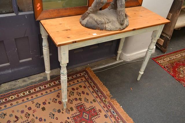 Appraisal: A VICTORIAN STYLE RUSTIC PAINTED HALL TABLE