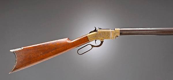 Appraisal: A rare factory engraved Volcanic lever action carbine Serial no