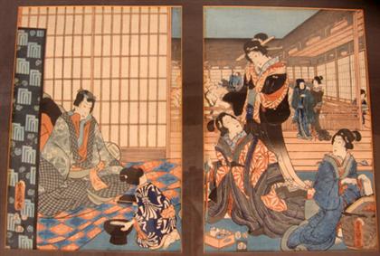 Appraisal: UTAGAWA KUNISADA TOYOKUNI III japanese - BIJIN signed Toyokuni ga