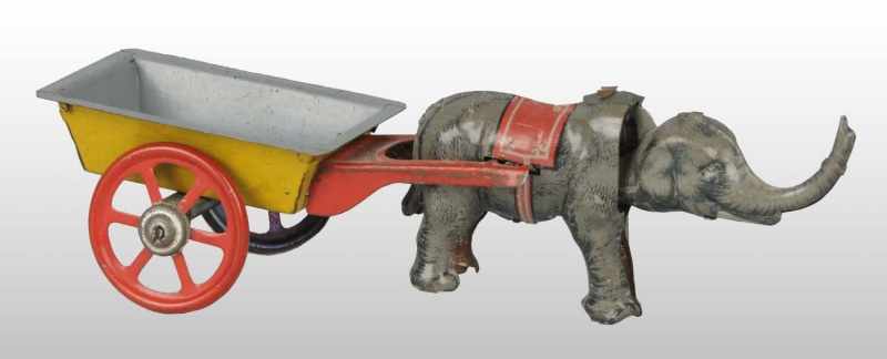 Appraisal: Tin Litho Elephant Penny Toy Description German Working Marked Made