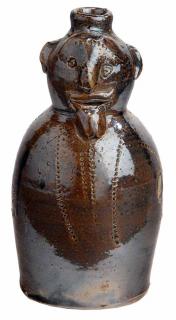 Appraisal: Rare Norman Smith Attributed Figural Jug Lawley Alabama - shiny