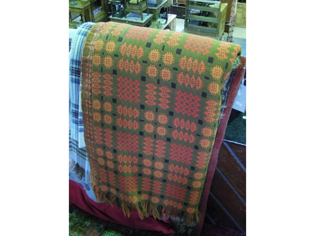 Appraisal: A collection of four Welsh blankets of varying patterns