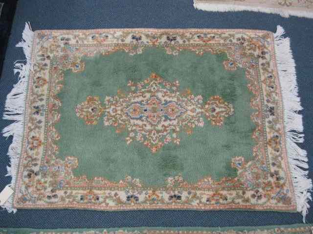 Appraisal: Kirman Persian Handmade Rug light green field ' x '