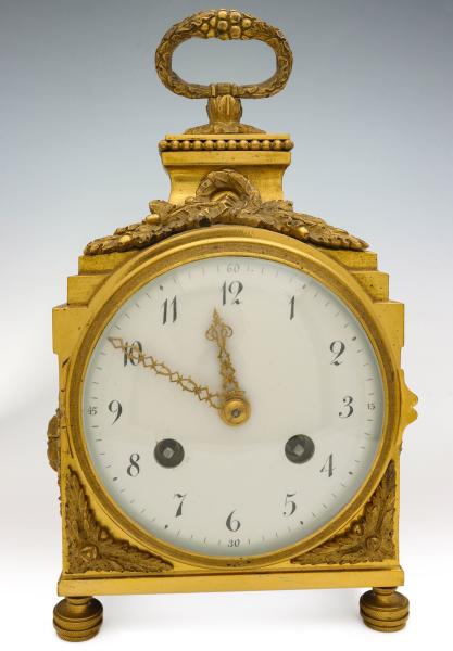 Appraisal: A C CONTINENTAL GILT BRONZE OFFICER'S CLOCKThe fine French or